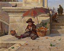 The little orange seller - Antonio Paoletti