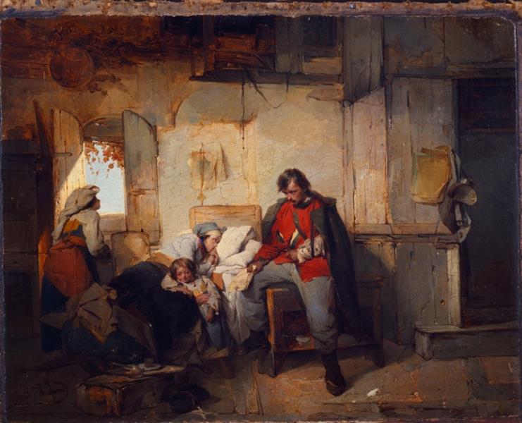 Return of the Wounded Soldier, 1854 - Domenico Induno