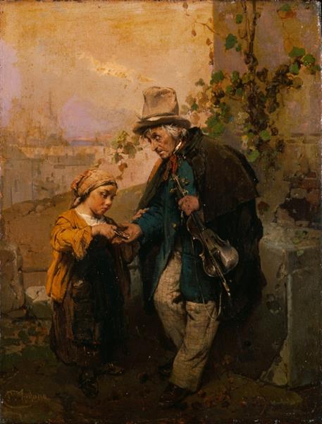 The nomadic artist (or the begging), 1870 - 1872 - Domenico Induno