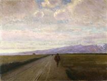 Road on the plain - Giovanni (Nino) Costa
