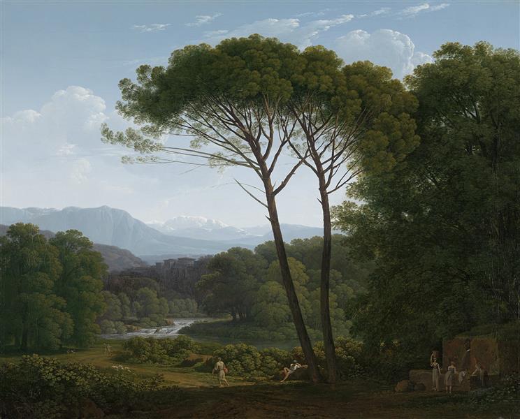 Italianate Landscape with Pines, 1795 - Hendrik Voogd