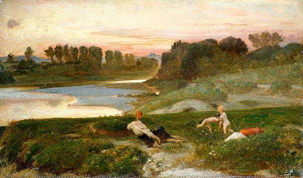 Evening time on the farm, c.1865 - Giovanni (Nino) Costa