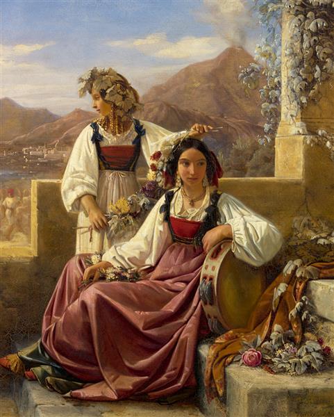 Two young Neapolitans getting ready for the party, 1833 - Луи-Леопольд Робер