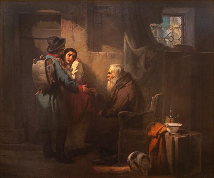 The farewell of the volunteer, 1858 - Vincenzo Cabianca