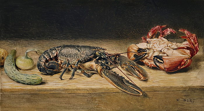 Lobster, Crab and Cucumber, 1827 - William Henry Hunt