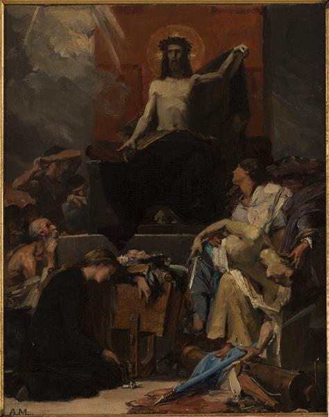 Christ the Redeemer, Christ calls the afflicted to himself (Sketch), c.1877 - Albert Maignan