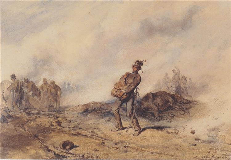 After the battle, 1851 - Август фон Петтенкофен
