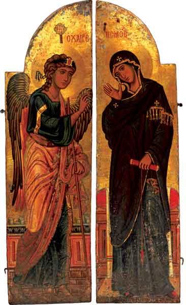 Annunciation, c.1150 - Orthodox Icons