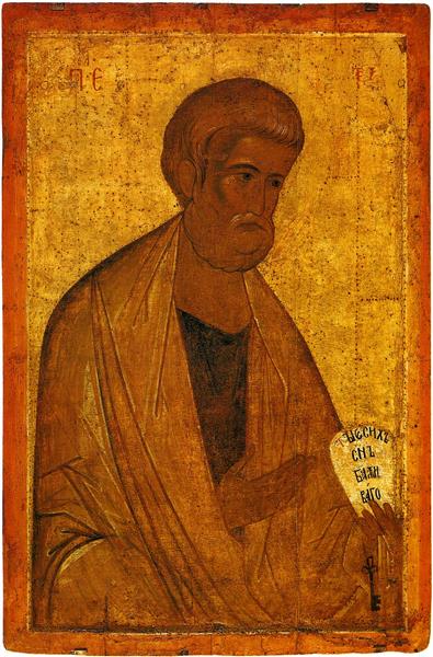 Vysotsky chin. Saint Peter, 1387 - 1395 - Orthodox Icons