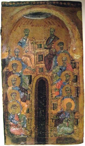 Pentecost, 1100 - 1200 - Православные Иконы