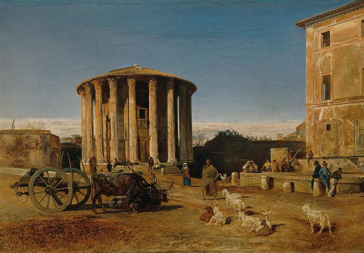 The Temple of Vesta in Rome - Rudolf von Alt