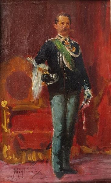 Portrait of H.M. King Umberto I of Savoy, c.1878 - Vincenzo Migliaro