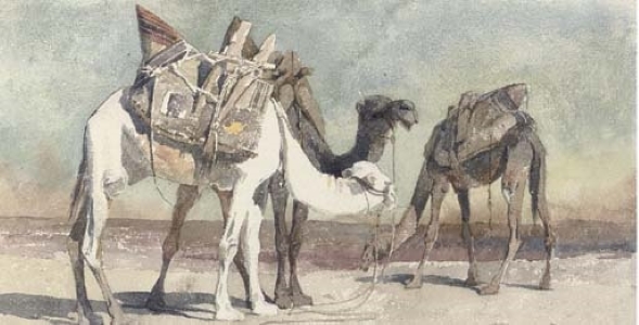 Camels at Damascus, 1859 - Карл Хаг