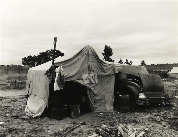 Pea Picker's Home, Nipomo, California, Feb, 1936, 1936 - 多萝西·兰格
