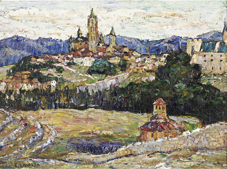 View of Segovia, 1919 - Эрнест Лоусон