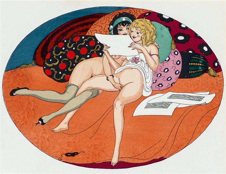 Illustration for the Erotic Book Les Délassements De L’Éros, 1925 - Герда Вегенер