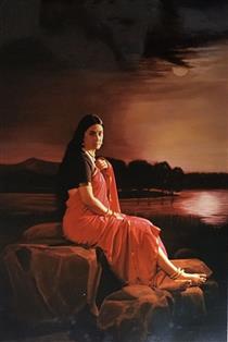 Lady in Moonlight - Pushpamala N