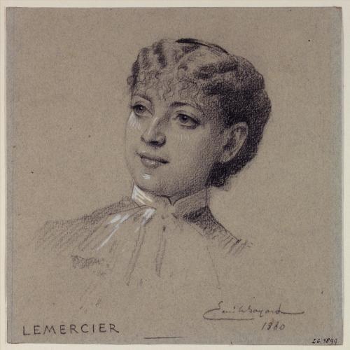 Portrait of Madame Lemercier, actress of the Palais-Royal, 1880 - Émile Bayard