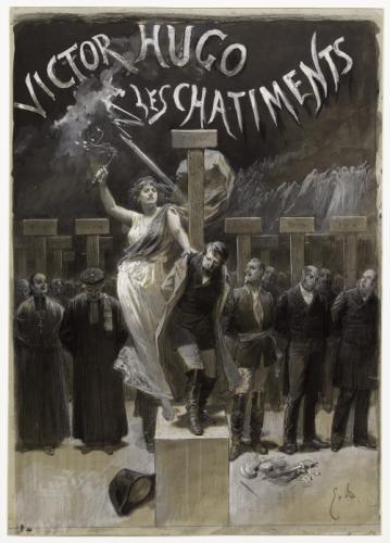 Cover illustration of ''The punishments'' by Victor Hugo, c.1884 - Émile Bayard
