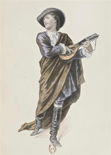 The count of Almaviva, from ''The barber of Seville'', 1876 - Émile Bayard