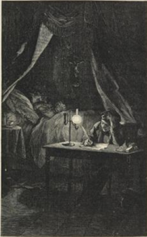 Victor Hugo at the bedside of his sick mother - Émile Bayard