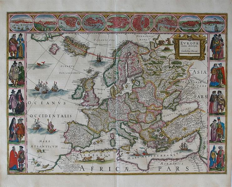 Europe map, c.1662 - Ян Блау