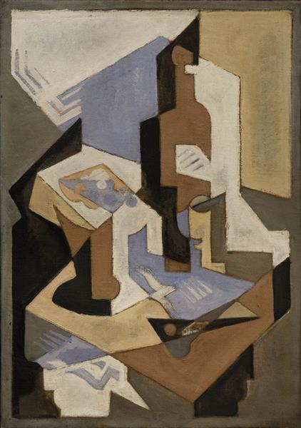 Composición Cubista Con Botella, 1918 - María Blanchard