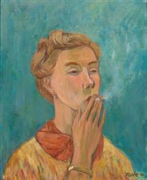 Smoking Girl (Self-Portrait) - 朵貝·楊笙