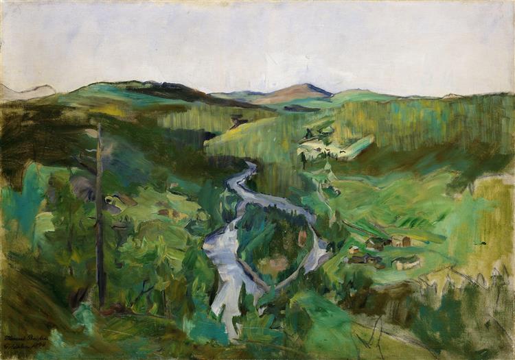 Landscape from Foldalen, 1894 - Гарриет Баккер
