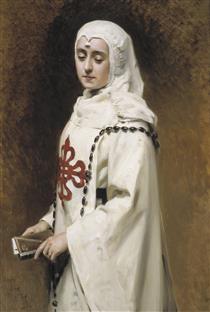 Portrait Of Maria Guerrero as Doña Inés - Раймундо Мадрасо