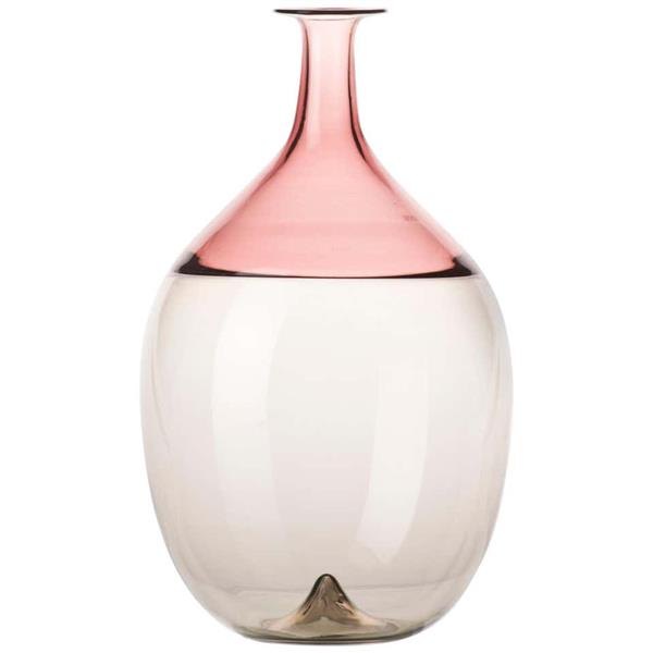 Venini Bolle Glass Vase in Pink and White, 1966 - Tapio Wirkkala