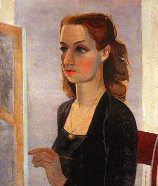 Portrait in Black (Myself at Work), 1943 - Франсуаза Жільо