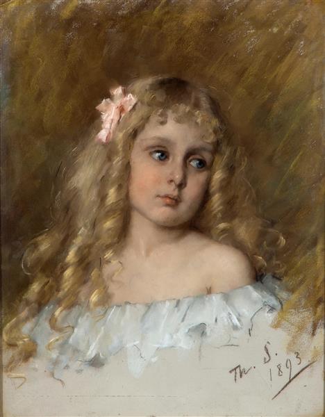 A Portrait of a Little Girl, 1893 - Тереза Шварце