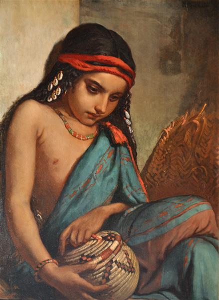 Portrait of a Young Arabic Girl - Jean-François Portaels