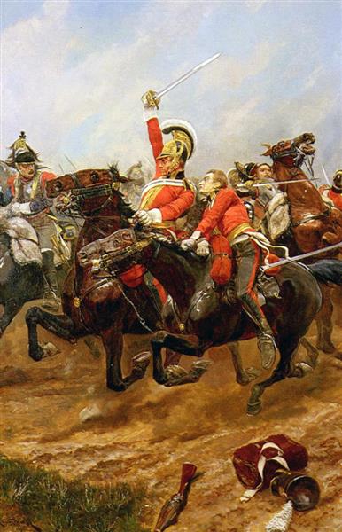 Life Guards Charging at the Battle of Waterloo, 1889 - Richard Caton Woodville Jr.