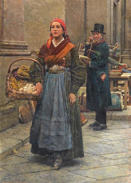 The egg seller - Fortunino Matania