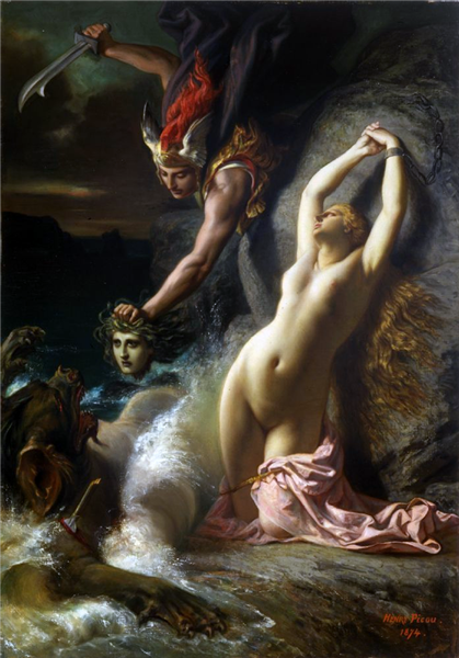 Andromeda Chained to a Rock, 1874 - Анри-Пьер Пику