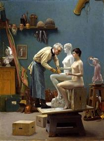 The Artist Sculpting Tanagra - Жан-Леон Жером