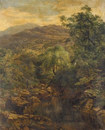 A Quiet Pool in Glenfalloch, 1859 - Benjamin Williams Leader