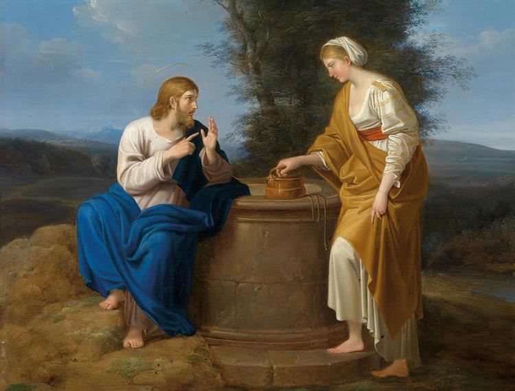 Christ and the Samaritan Woman at the Well, 1818 - Фердинанд Георг Вальдмюллер
