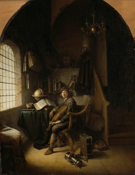 Interior with a Young Violinist, 1637 - Gérard Dou