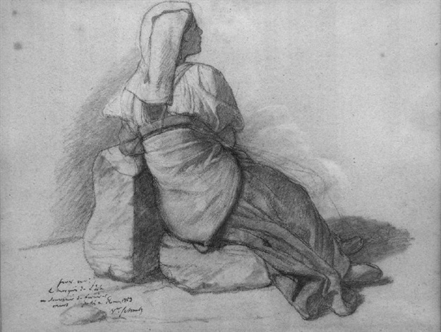 Italian seated, 1863 - Жан-Виктор Шнетц