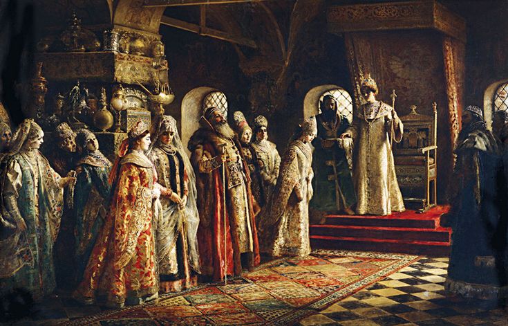 The choice of a bride by Alexis of Russia - Constantin Makovski