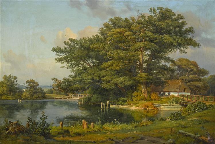 Mill near Silkeborg, 1841 - Louis Gurlitt