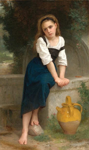 Orphan Girl at a Fountain, 1883 - Вильям Адольф Бугро