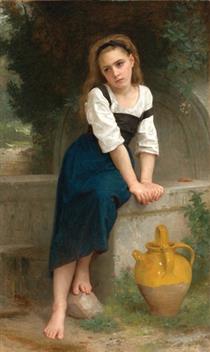 Orphan Girl at a Fountain - 布格羅