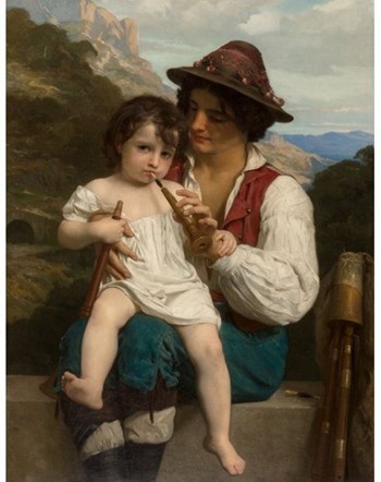 The Flute Lesson, 1868 - William-Adolphe Bouguereau