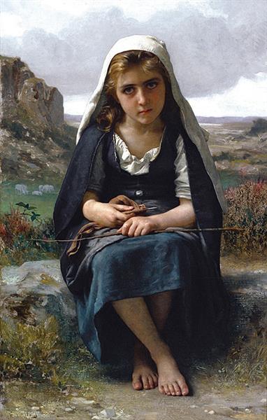 The Shepherdess, 1881 - William Adolphe Bouguereau