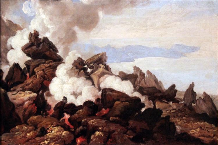 The Crater of Vesuvius (April 1812), 1812 - Франц Людвиг Катель
