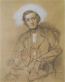 Drawing of Chopin (19 April 1847) - Henri Lehmann